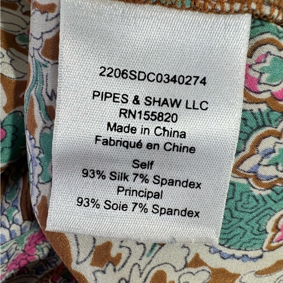 VERONICA BEARD Henrieta Ruched Paisley-print Stretch Silk Blouse Size 6 - Picture 13 of 14